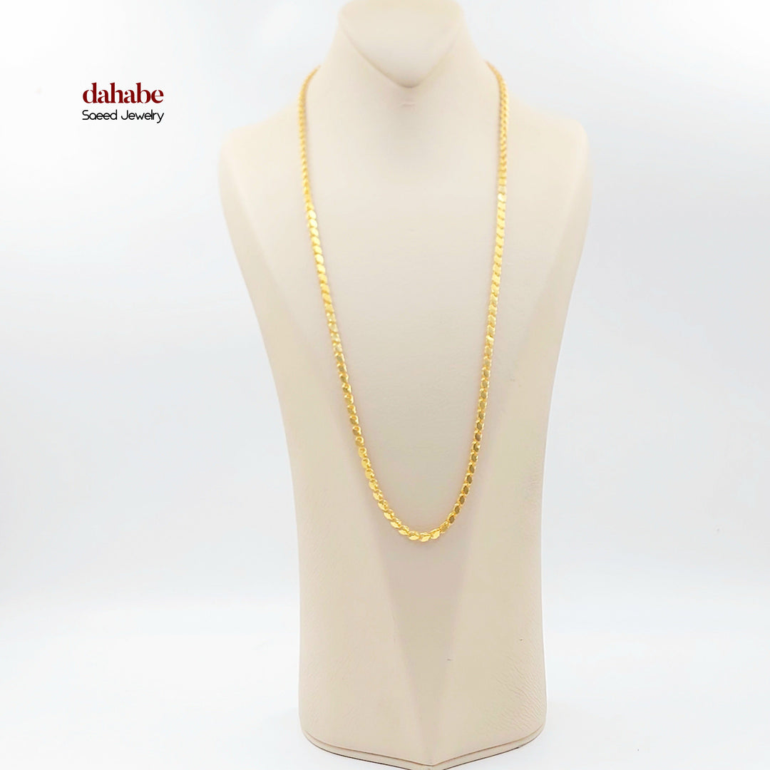 21K عقد جرير حلبي 4mm-مجوهرات الشيخ سعيد-Saeed Jewelry 