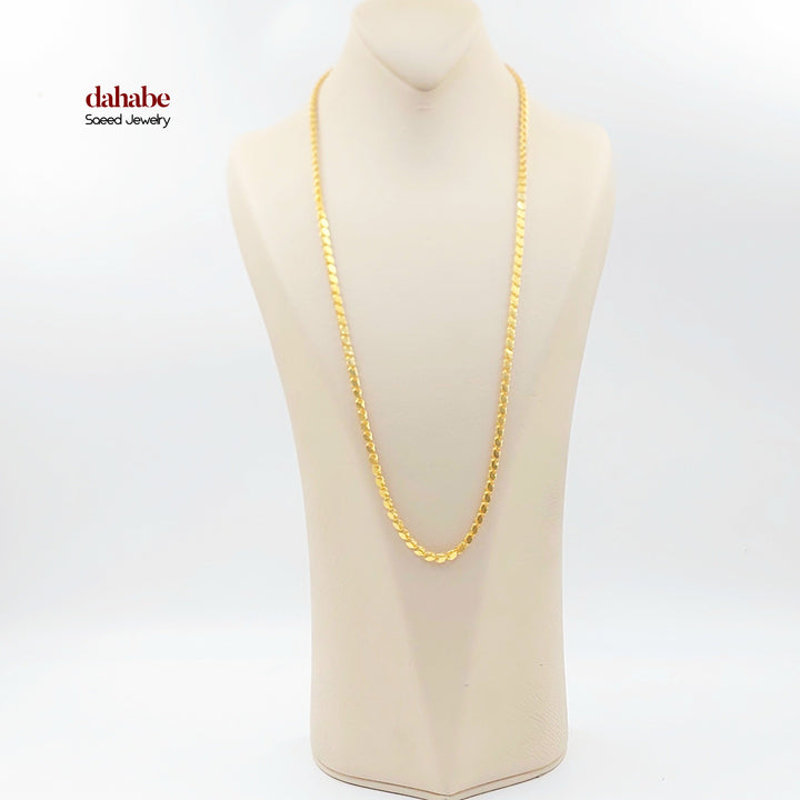 21K عقد جرير حلبي 4mm-مجوهرات الشيخ سعيد-Saeed Jewelry 
