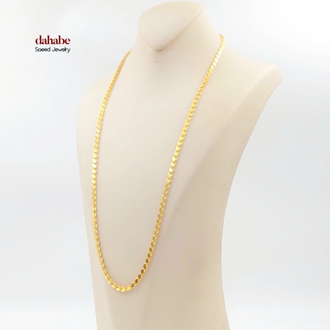 21K عقد جرير حلبي 4mm-مجوهرات الشيخ سعيد-Saeed Jewelry 
