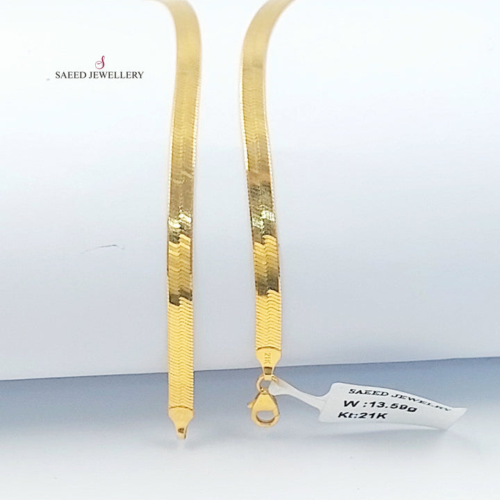 21K عقد افعى 5mm-مجوهرات الشيخ سعيد-Saeed Jewelry 