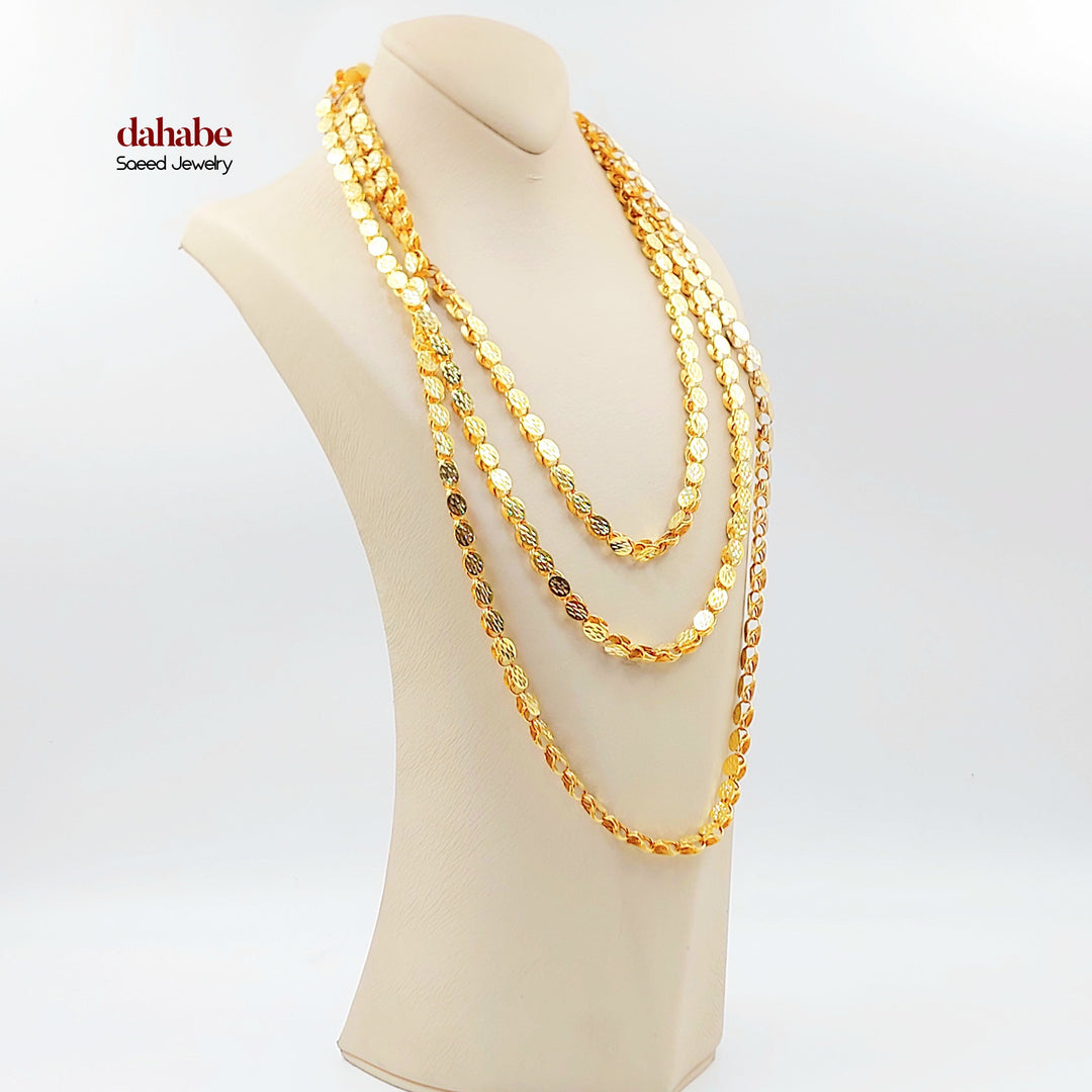 21K عقد جرير حلبي 6.5mm-مجوهرات الشيخ سعيد-Saeed Jewelry 