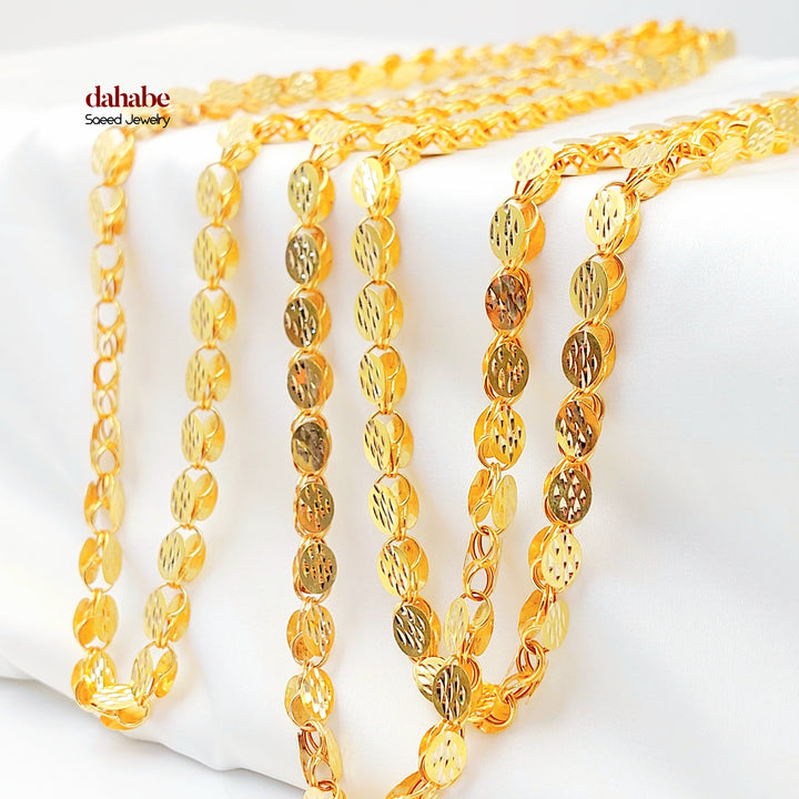 21K عقد جرير حلبي 6.5mm-مجوهرات الشيخ سعيد-Saeed Jewelry 