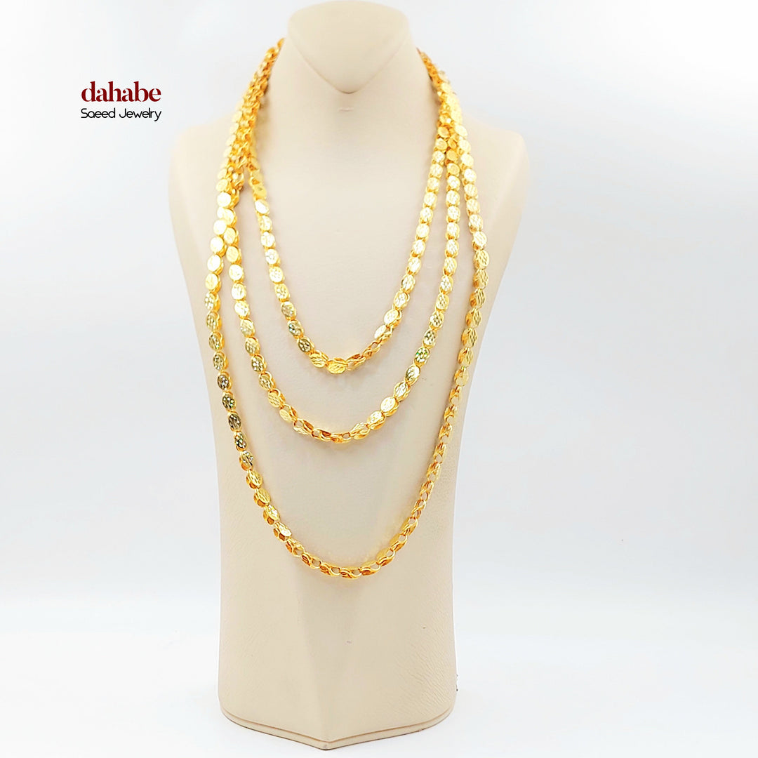 21K عقد جرير حلبي 6.5mm-مجوهرات الشيخ سعيد-Saeed Jewelry 
