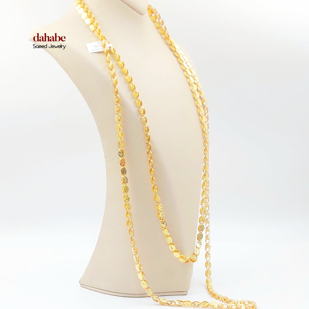 21K عقد جرير حلبي 6.5mm-مجوهرات الشيخ سعيد-Saeed Jewelry 