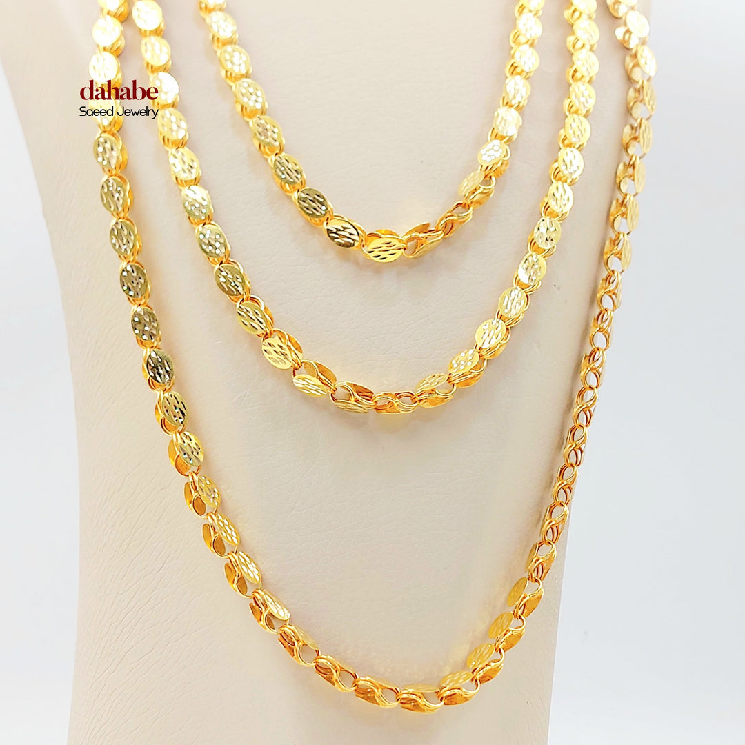 21K عقد جرير حلبي 6.5mm-مجوهرات الشيخ سعيد-Saeed Jewelry 