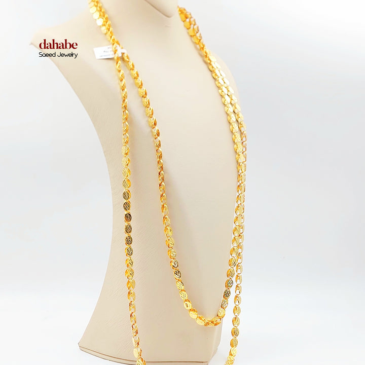 21K عقد جرير حلبي 6.5mm-مجوهرات الشيخ سعيد-Saeed Jewelry 