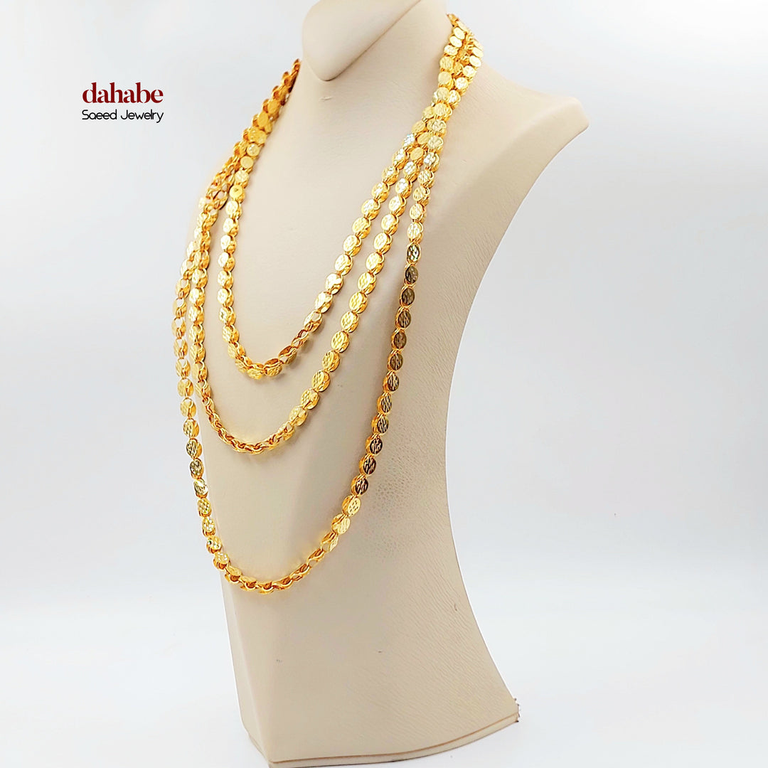 21K عقد جرير حلبي 6.5mm-مجوهرات الشيخ سعيد-Saeed Jewelry 