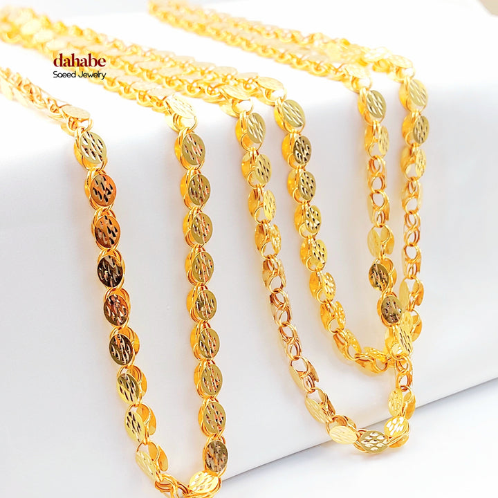 21K عقد جرير حلبي 6.5mm-مجوهرات الشيخ سعيد-Saeed Jewelry 