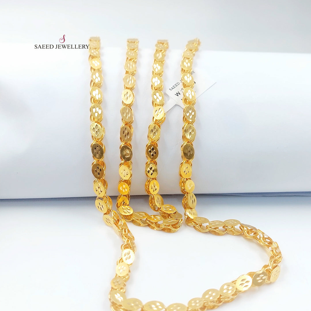 21K عقد جرير حلبي 6mm-مجوهرات الشيخ سعيد-Saeed Jewelry 