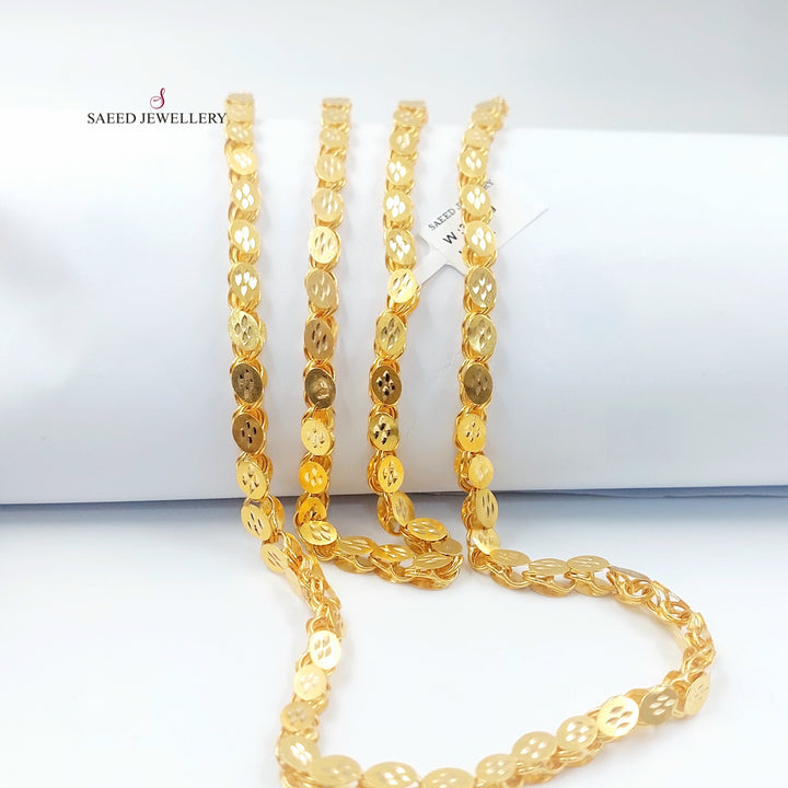 21K عقد جرير حلبي 6mm-مجوهرات الشيخ سعيد-Saeed Jewelry 