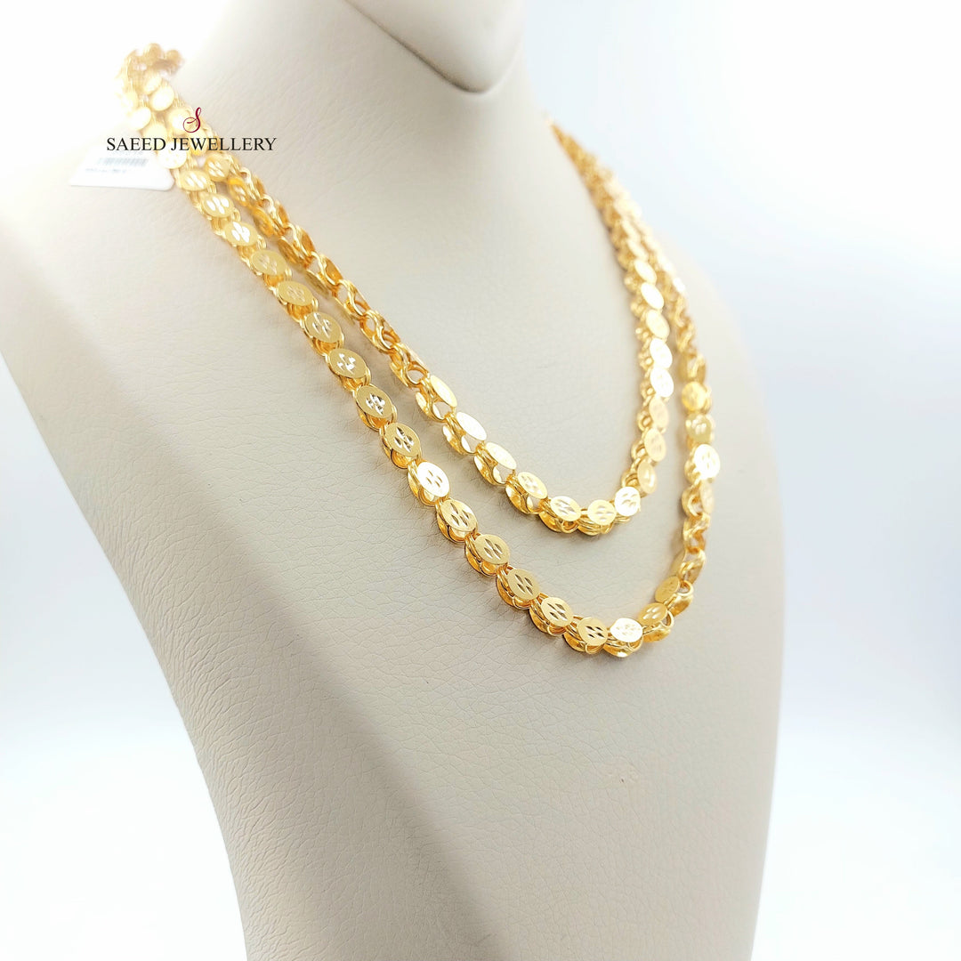 21K عقد جرير حلبي 6mm-مجوهرات الشيخ سعيد-Saeed Jewelry 