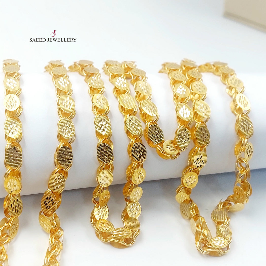 21K عقد جرير حلبي 6mm-مجوهرات الشيخ سعيد-Saeed Jewelry 