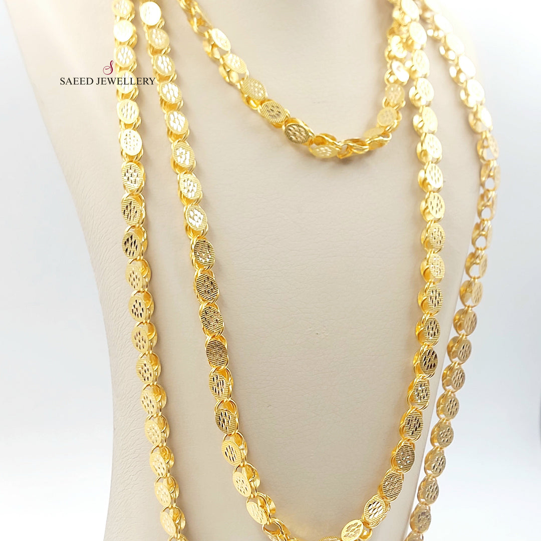 21K عقد جرير حلبي 6mm-مجوهرات الشيخ سعيد-Saeed Jewelry 