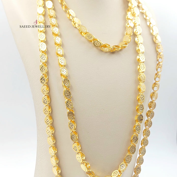 21K عقد جرير حلبي 6mm-مجوهرات الشيخ سعيد-Saeed Jewelry 