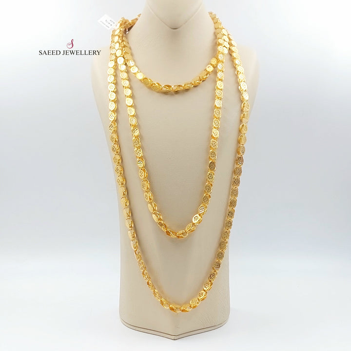 21K عقد جرير حلبي 6mm-مجوهرات الشيخ سعيد-Saeed Jewelry 