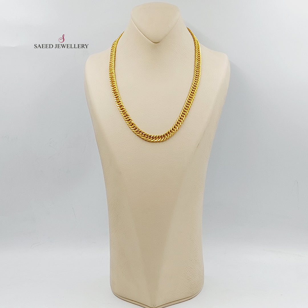 21K عقد جنزير 8mm-مجوهرات الشيخ سعيد-Saeed Jewelry 