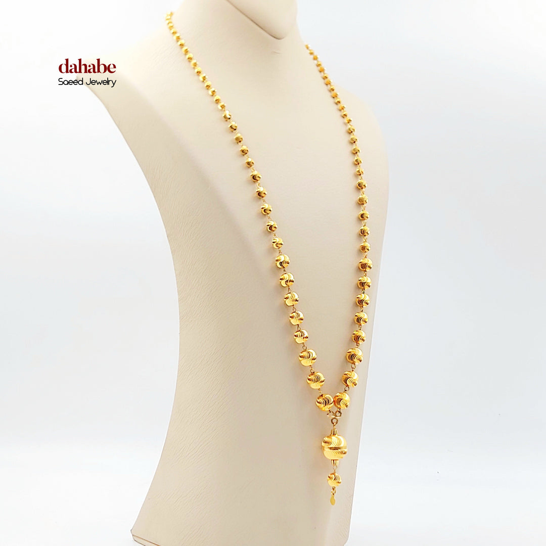 21K عقد مسبحة-مجوهرات الشيخ سعيد-Saeed Jewelry 