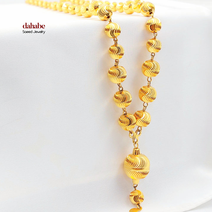21K عقد مسبحة-مجوهرات الشيخ سعيد-Saeed Jewelry 