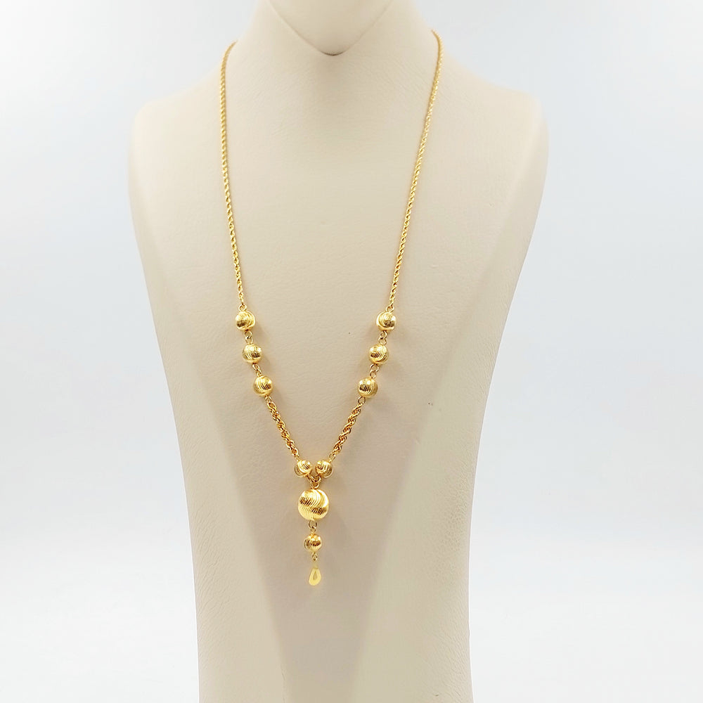 21K عقد مسبحة طابات-مجوهرات الشيخ سعيد-Saeed Jewelry 