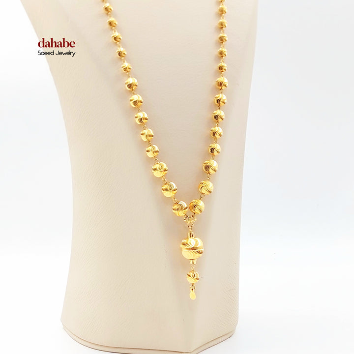 21K عقد مسبحة-مجوهرات الشيخ سعيد-Saeed Jewelry 