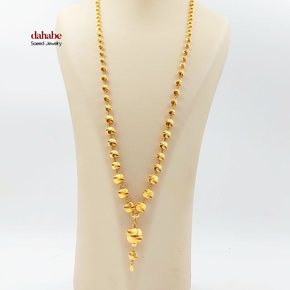 21K عقد مسبحة-مجوهرات الشيخ سعيد-Saeed Jewelry 