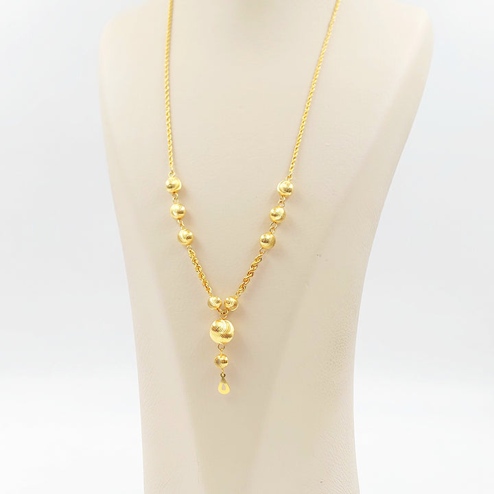 21K عقد مسبحة طابات-مجوهرات الشيخ سعيد-Saeed Jewelry 