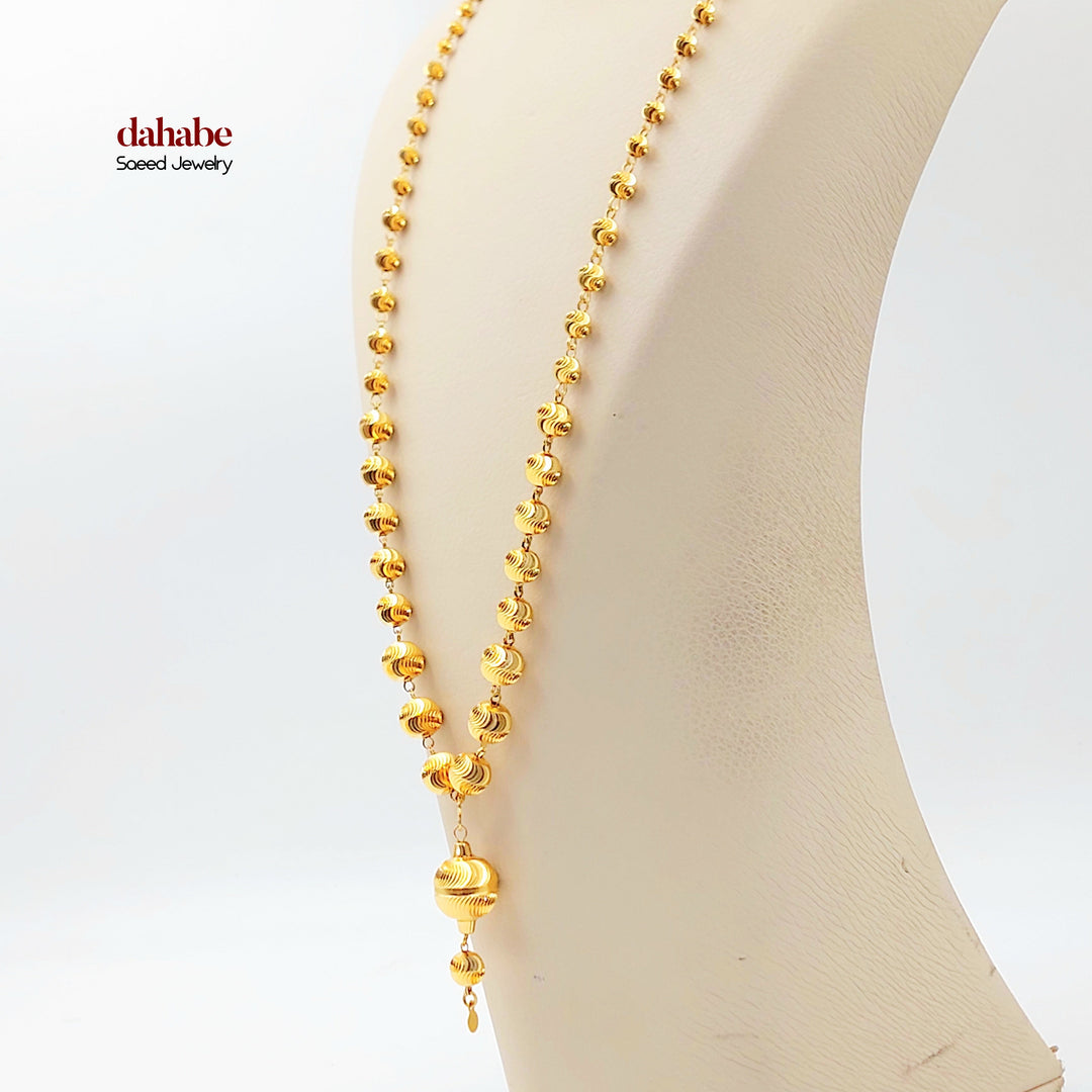 21K عقد مسبحة-مجوهرات الشيخ سعيد-Saeed Jewelry 