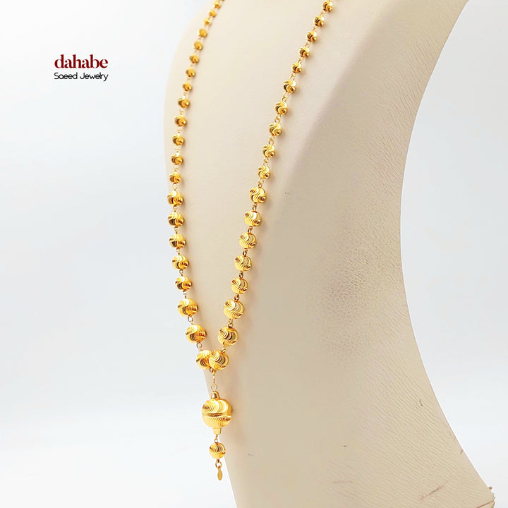 21K عقد مسبحة-مجوهرات الشيخ سعيد-Saeed Jewelry 