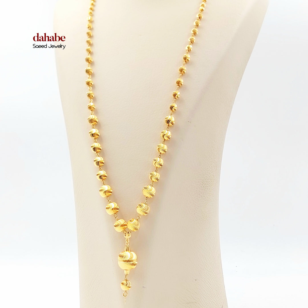21K عقد مسبحة-مجوهرات الشيخ سعيد-Saeed Jewelry 