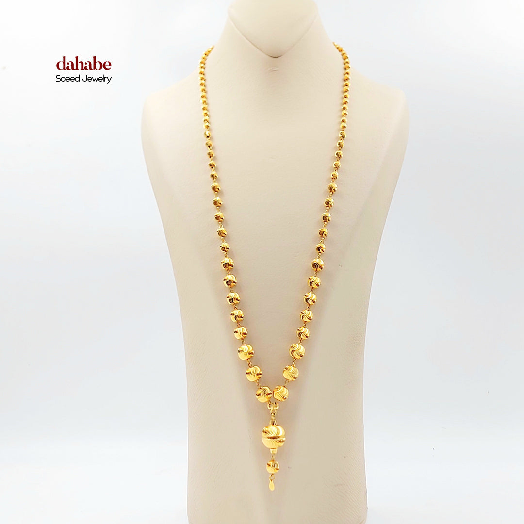 21K عقد مسبحة-مجوهرات الشيخ سعيد-Saeed Jewelry 