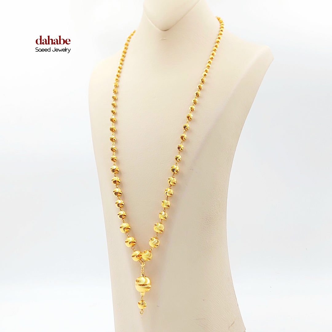 21K عقد مسبحة-مجوهرات الشيخ سعيد-Saeed Jewelry 