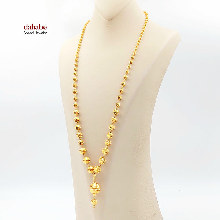 21K عقد مسبحة-مجوهرات الشيخ سعيد-Saeed Jewelry 