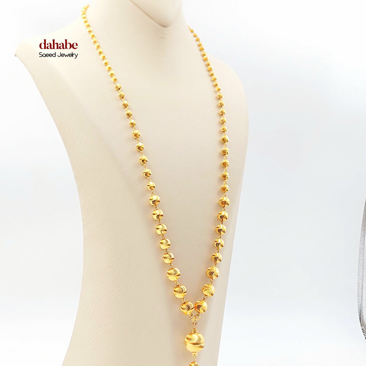 21K عقد مسبحة-مجوهرات الشيخ سعيد-Saeed Jewelry 