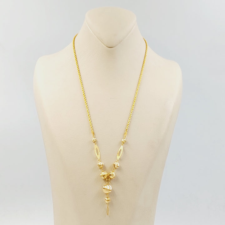 21K عقد مسبحة طابات-مجوهرات الشيخ سعيد-Saeed Jewelry 