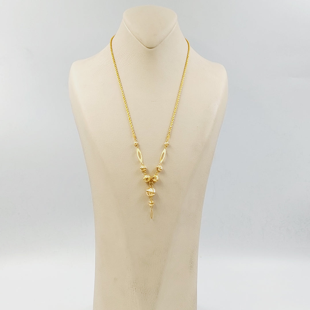 21K عقد مسبحة طابات-مجوهرات الشيخ سعيد-Saeed Jewelry 