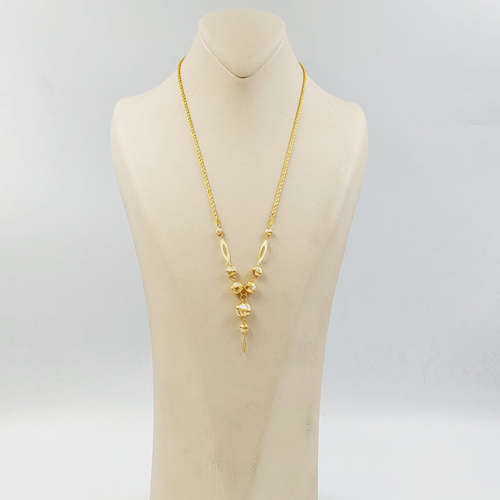 21K عقد مسبحة طابات-مجوهرات الشيخ سعيد-Saeed Jewelry 