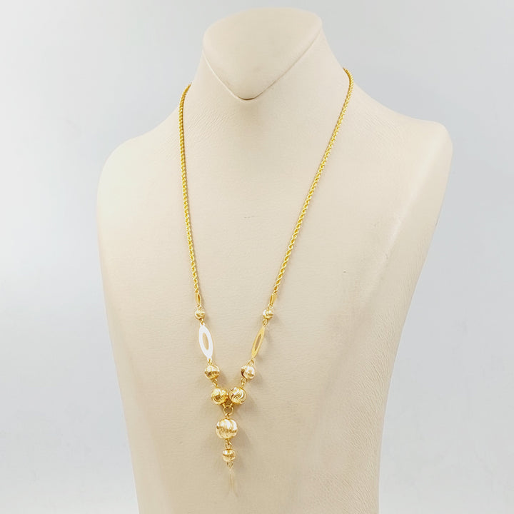 21K عقد مسبحة طابات-مجوهرات الشيخ سعيد-Saeed Jewelry 