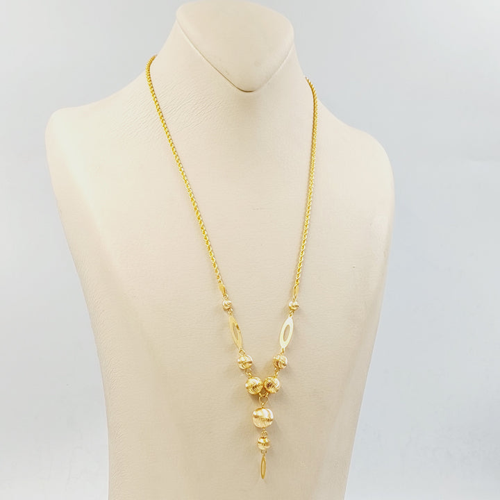 21K عقد مسبحة طابات-مجوهرات الشيخ سعيد-Saeed Jewelry 