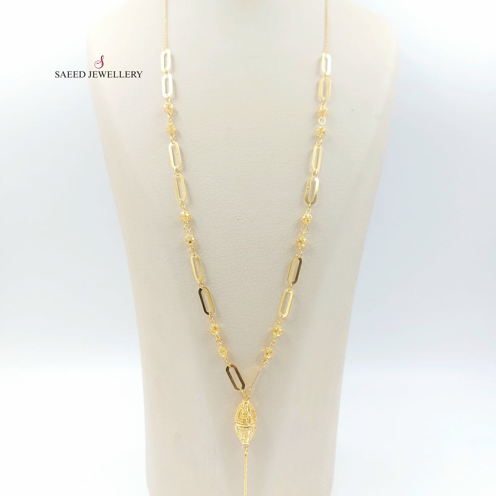 21K عقد مسبحة-مجوهرات الشيخ سعيد-Saeed Jewelry 