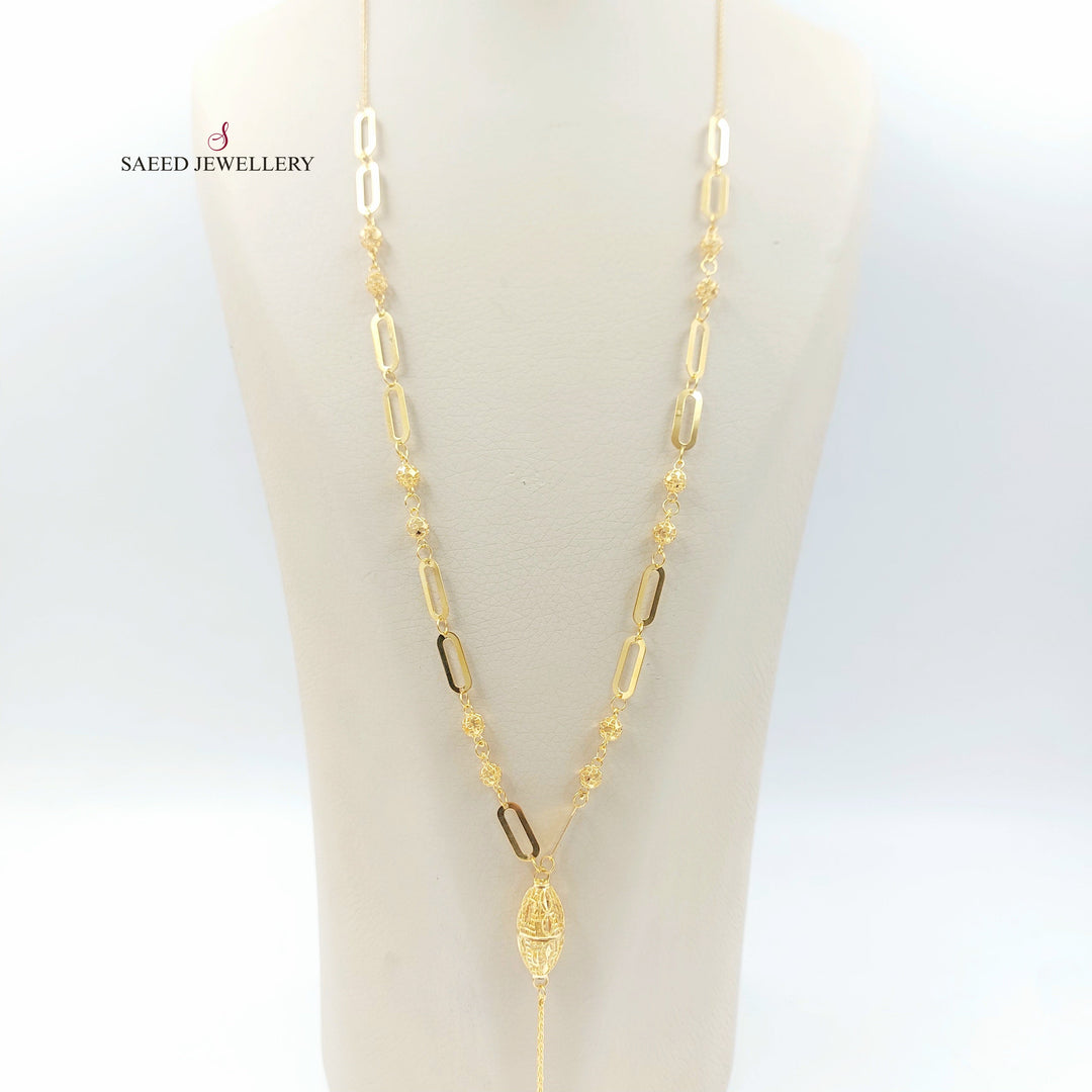 21K عقد مسبحة-مجوهرات الشيخ سعيد-Saeed Jewelry 