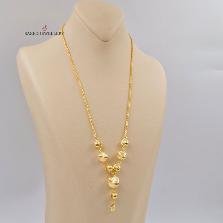 21K عقد مسبحة-مجوهرات الشيخ سعيد-Saeed Jewelry 