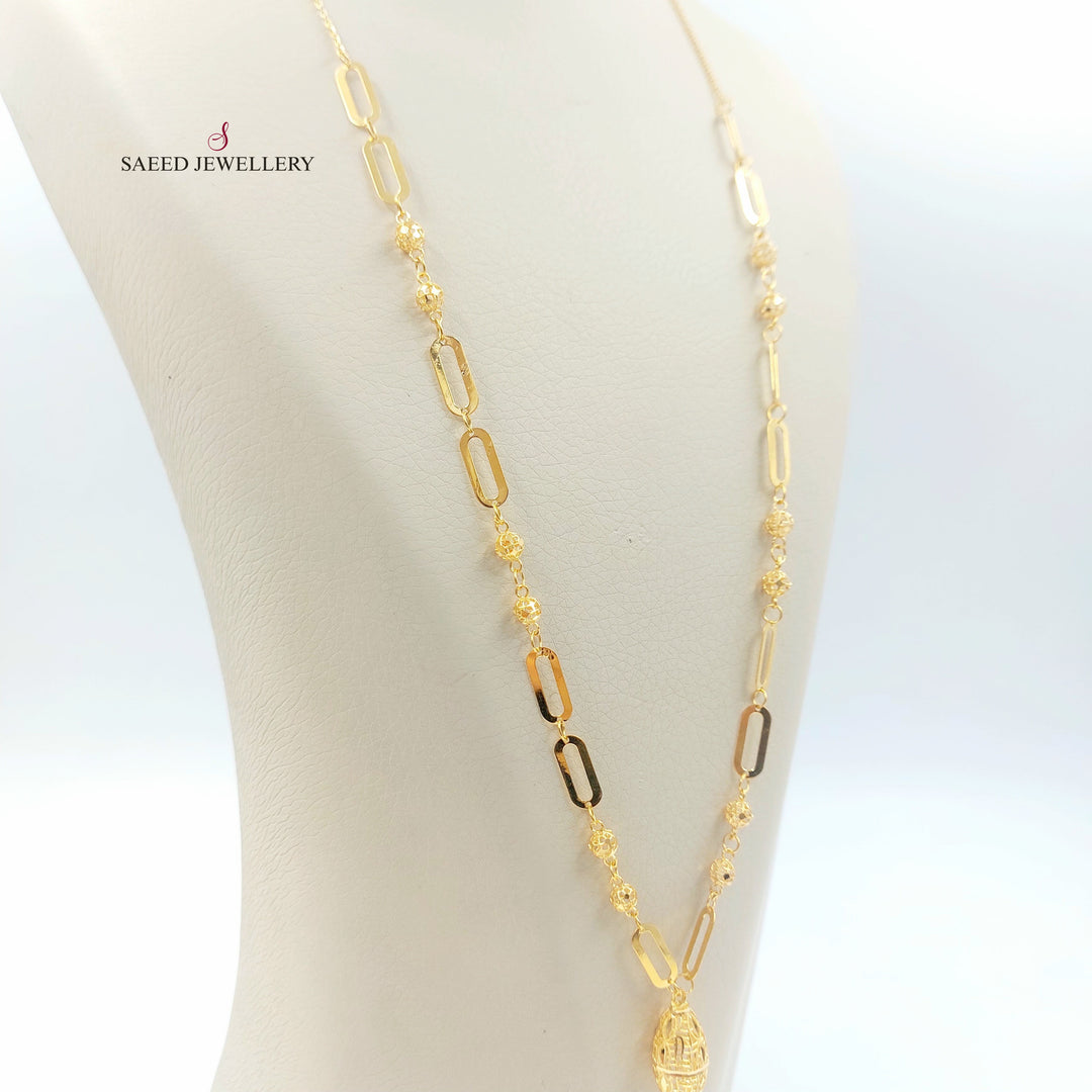 21K عقد مسبحة-مجوهرات الشيخ سعيد-Saeed Jewelry 