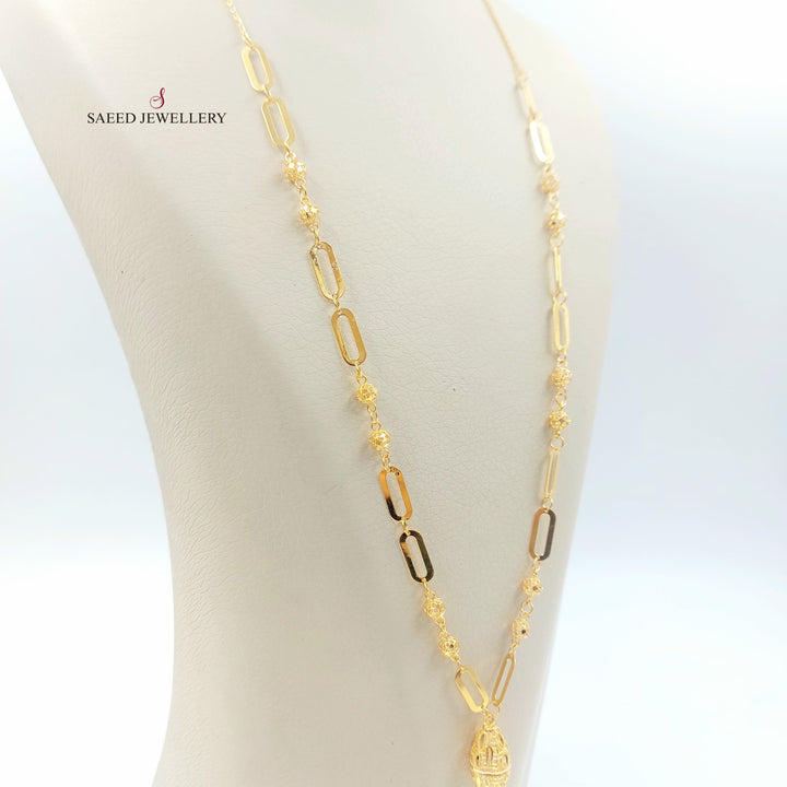 21K عقد مسبحة-مجوهرات الشيخ سعيد-Saeed Jewelry 