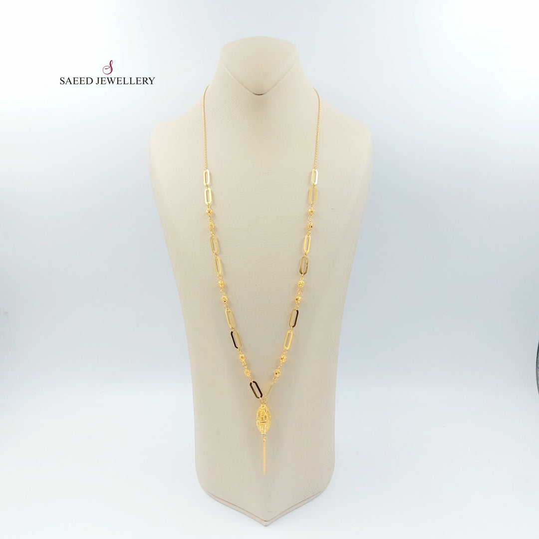 21K عقد مسبحة-مجوهرات الشيخ سعيد-Saeed Jewelry 