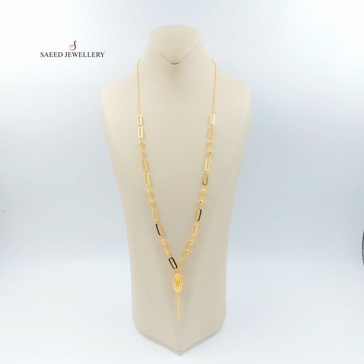 21K عقد مسبحة-مجوهرات الشيخ سعيد-Saeed Jewelry 