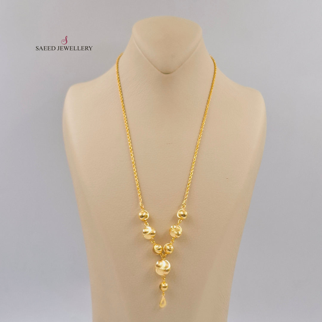 21K عقد مسبحة-مجوهرات الشيخ سعيد-Saeed Jewelry 