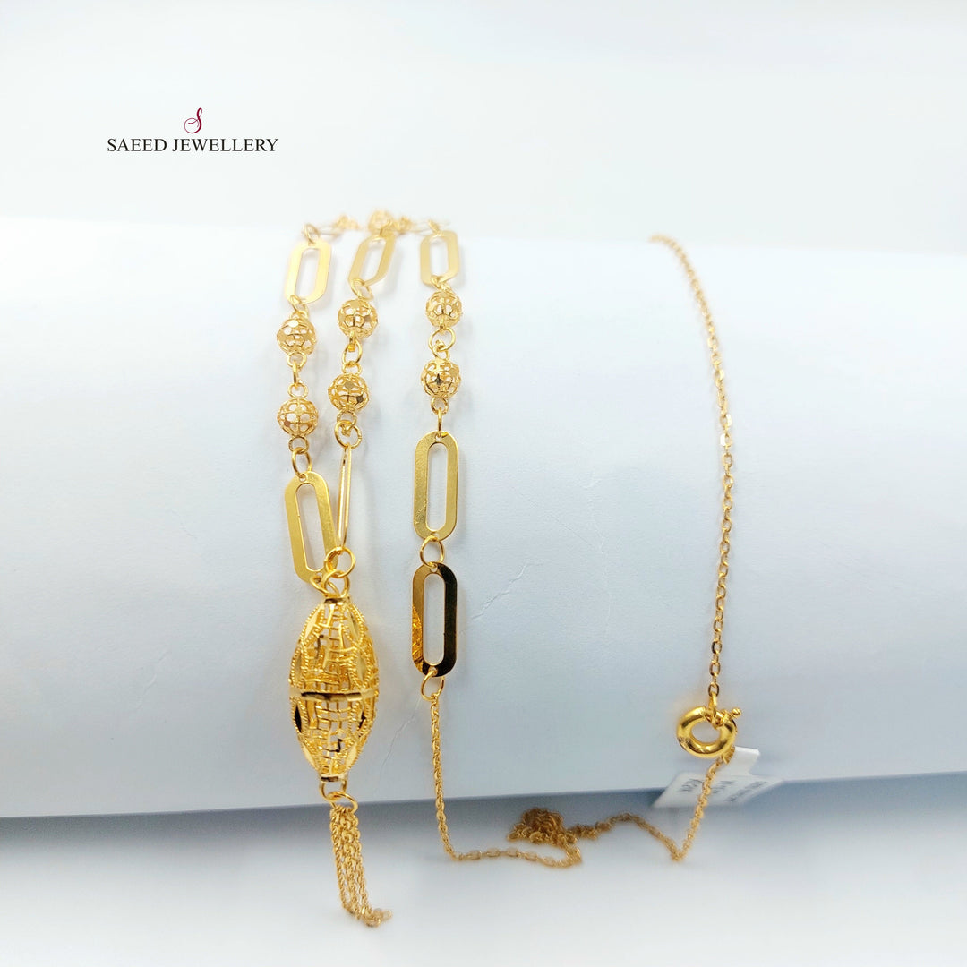 21K عقد مسبحة-مجوهرات الشيخ سعيد-Saeed Jewelry 