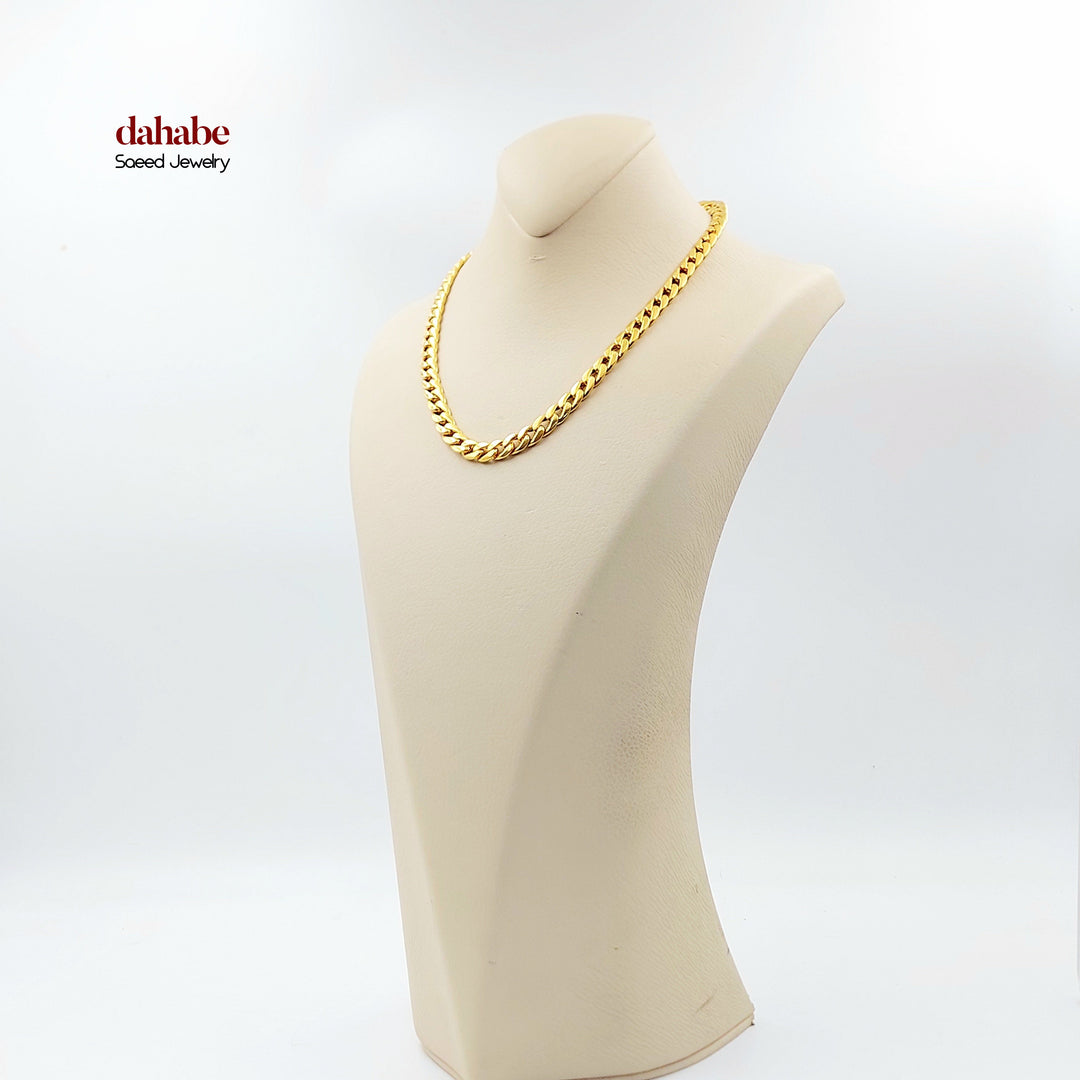 21K عقد جنزير-مجوهرات الشيخ سعيد-Saeed Jewelry 