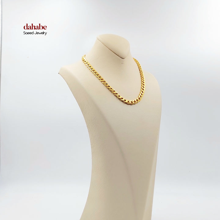 21K عقد جنزير-مجوهرات الشيخ سعيد-Saeed Jewelry 
