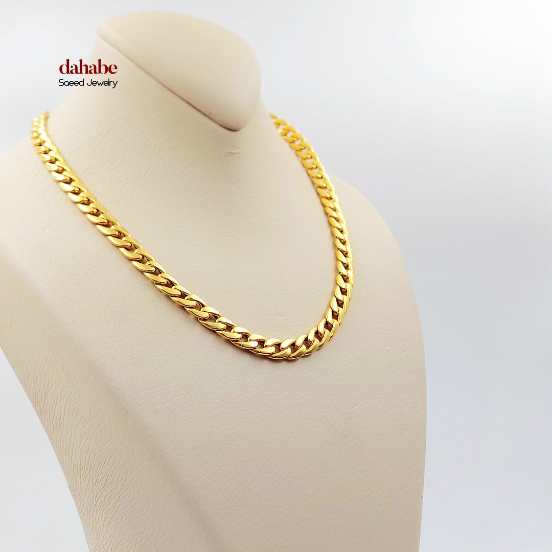 21K عقد جنزير-مجوهرات الشيخ سعيد-Saeed Jewelry 